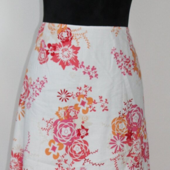 Pendleton Floral Skirt with Pink Hemline Size 16 - Picture 3 of 7